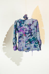 A Splash of Batik Blouse - S #01