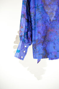 A Splash of Batik Blouse - S #06