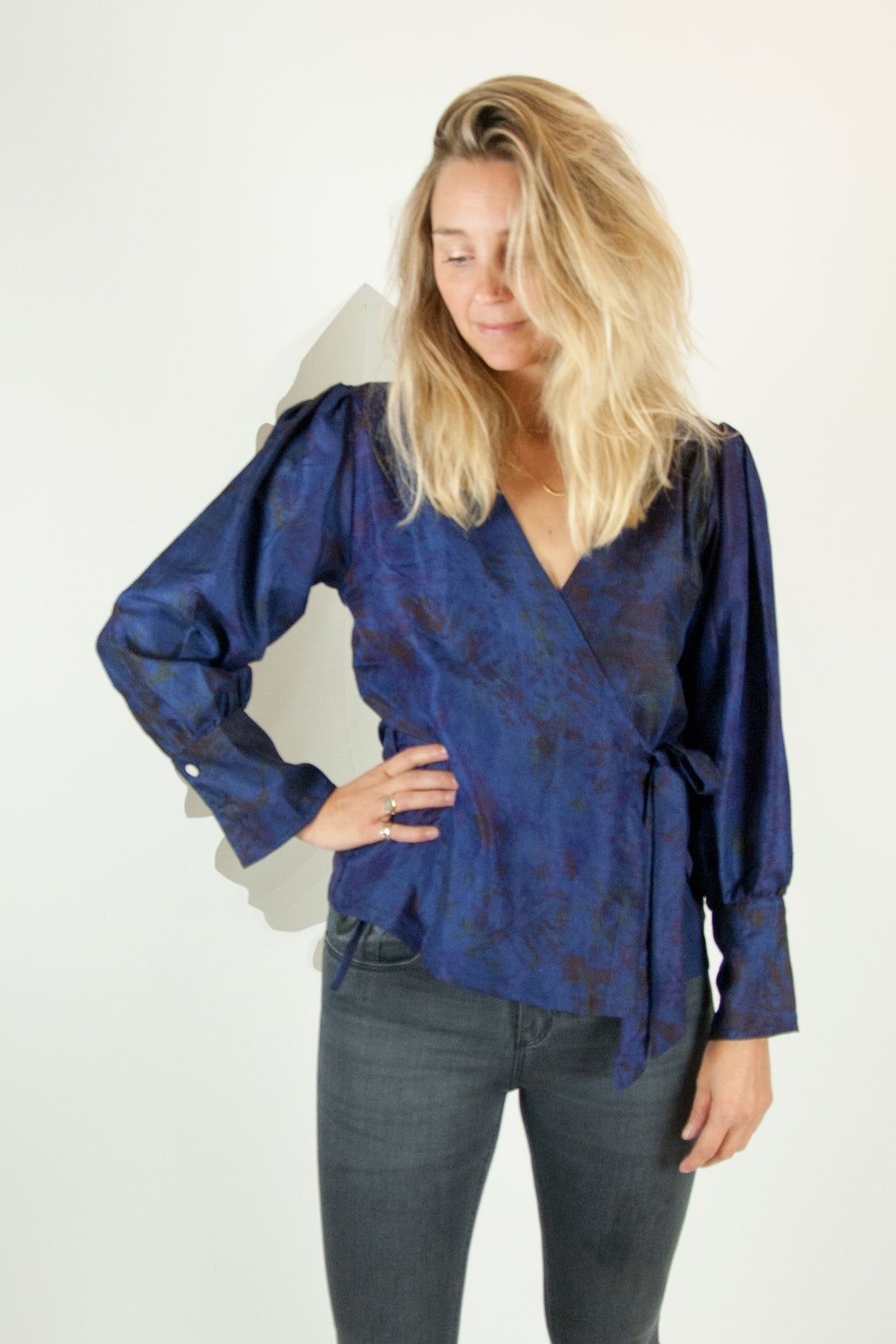 A Splash of Batik Blouse - S #08