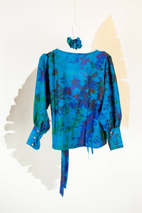 A Splash of Batik Blouse - S #12