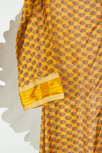 Ikat Saree Kurta Dress - M #01