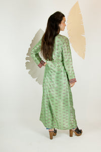 Ikat Saree Kurta Dress - S #02