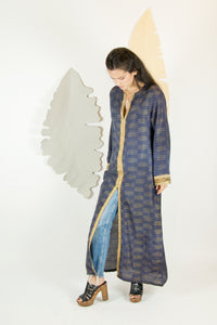 Ikat Saree Kurta Dress - M #03