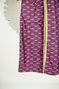 Ikat Saree Kurta Dress - S #04