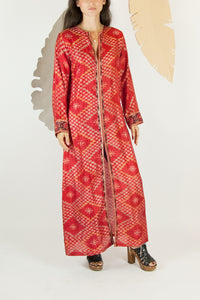 Ikat Saree Kurta Dress - M #05