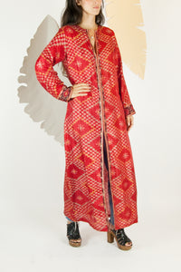 Ikat Saree Kurta Dress - M #05