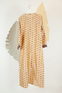 Ikat Saree Kurta Dress - M #06