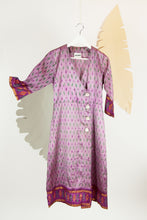 Ikat Saree Wrap Dress - S #01