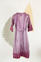 Ikat Saree Wrap Dress - S #01