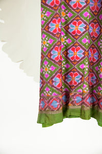 Ikat Saree Wrap Dress - S #02