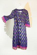 Ikat Saree Wrap Dress - M #08