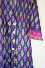 Ikat Saree Wrap Dress - M #08