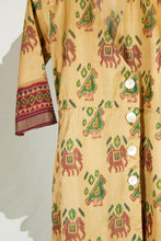 Ikat Saree Wrap Dress - S #09