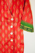 Ikat Saree Wrap Dress - M #11