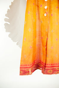 Ikat Saree Wrap Dress - M #20