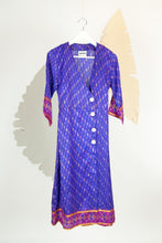 Ikat Saree Wrap Dress - S #22