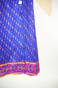 Ikat Saree Wrap Dress - S #22