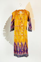 Ikat Saree Wrap Dress - M #23