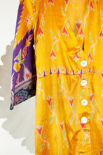 Ikat Saree Wrap Dress - M #23