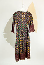 Ikat Saree Wrap Dress - S #25