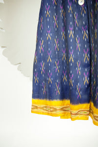 Ikat Saree Wrap Dress - S #27