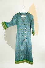 Ikat Saree Wrap Dress - S #30