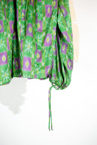 Ikat Saree Smock Top #05