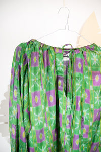 Ikat Saree Smock Top #05